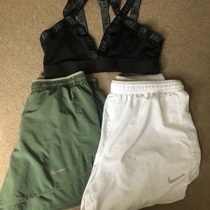 Nike bundle sports bra and shorts
